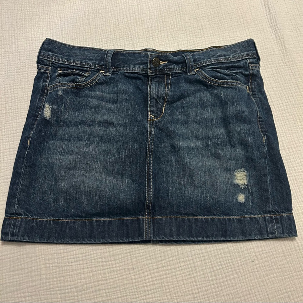 Vintage 2009 Old Navy Denim Mini Skirt Sz M Medium 8